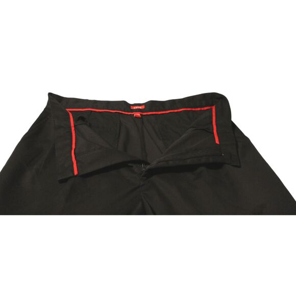 Men's IZOD Black Mid-Length Pleated Shorts with Front and Back Pockets Size 38 - Picture 2 of 7